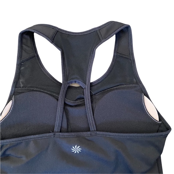 Athleta NWOT Black Spiral Support Racerback Tank Top With Built in Bra XXS - Picture 6 of 12